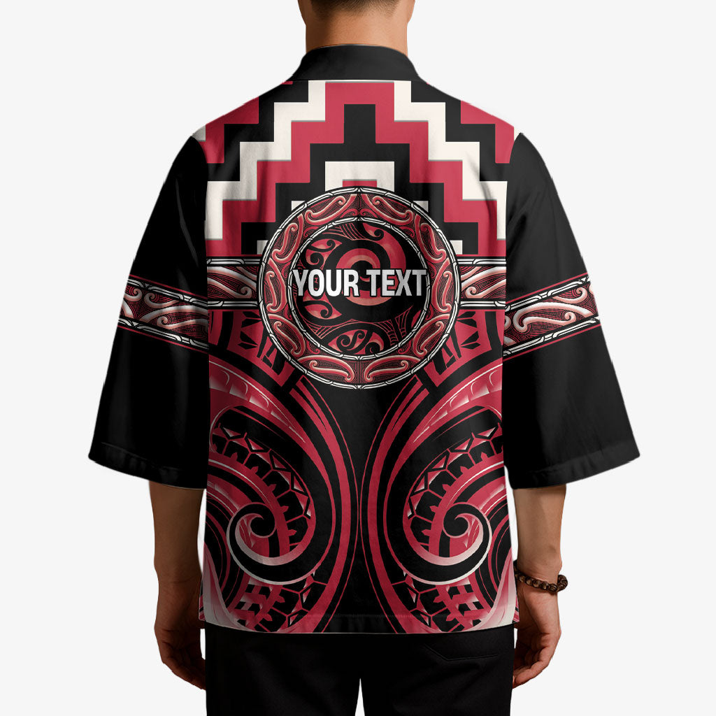 Aotearoa Ngai Te Rangi Personalised Kimono Maori Iwi Poutama Puhoro Tattoo LT14 - Polynesian Pride