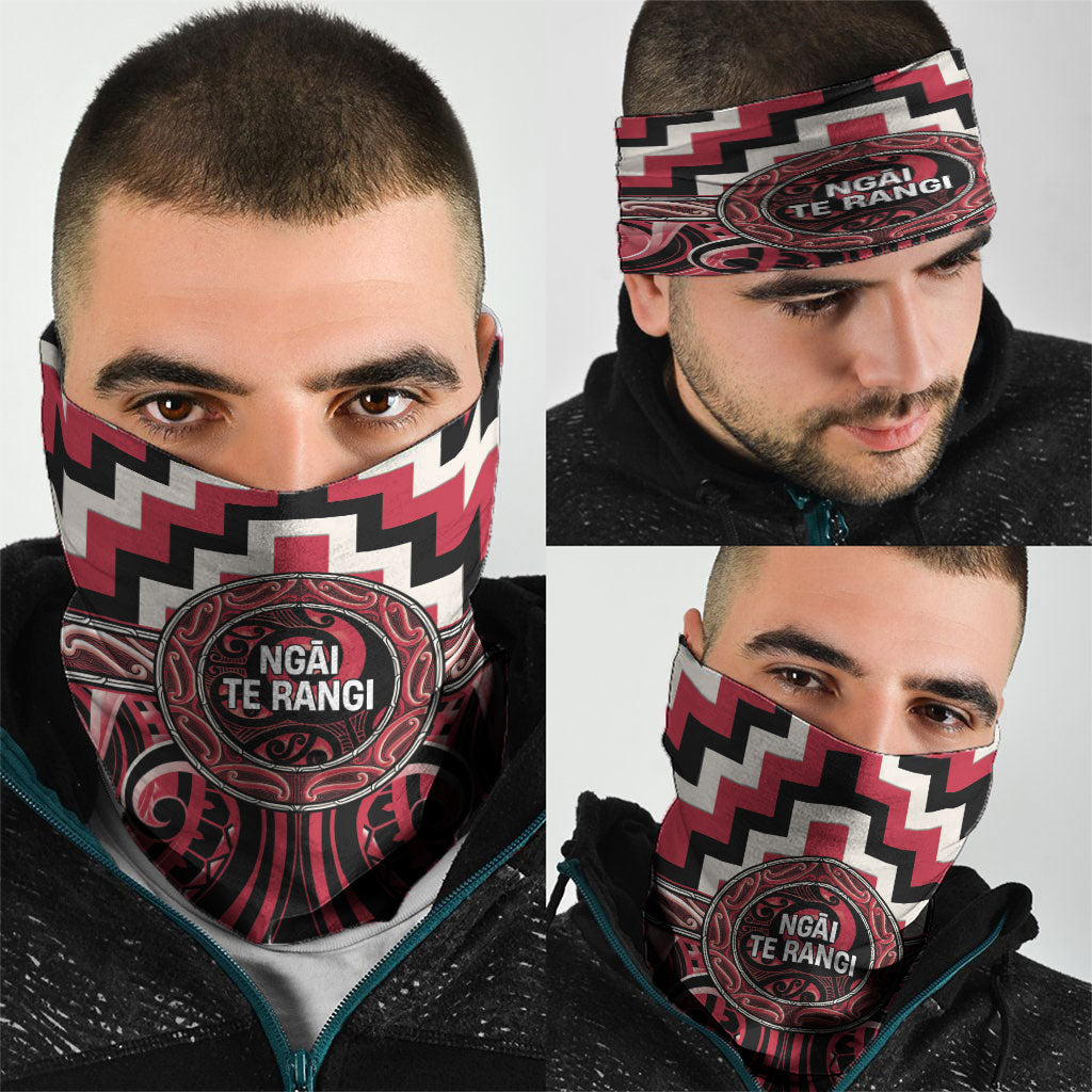 Aotearoa Ngai Te Rangi Neck Gaiter Maori Iwi Poutama Puhoro Tattoo LT14 - Polynesian Pride