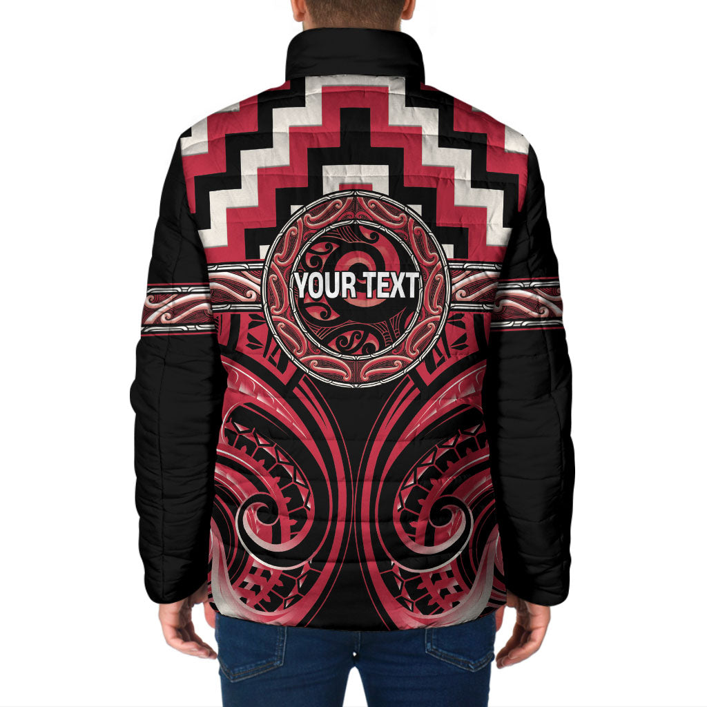 Aotearoa Ngai Te Rangi Personalised Padded Jacket Maori Iwi Poutama Puhoro Tattoo LT14 - Polynesian Pride