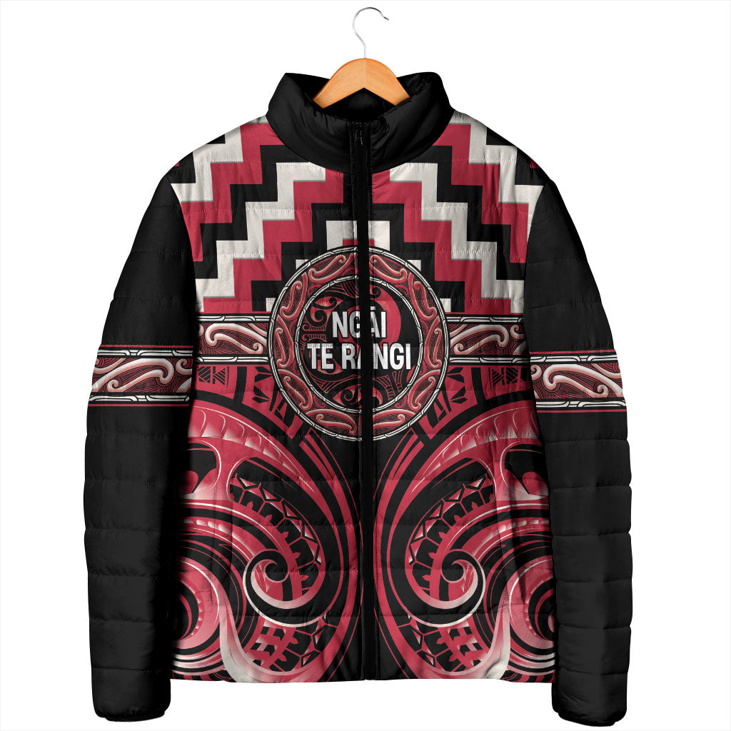 Aotearoa Ngai Te Rangi Personalised Padded Jacket Maori Iwi Poutama Puhoro Tattoo LT14 - Polynesian Pride