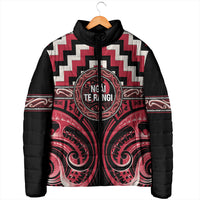 Aotearoa Ngai Te Rangi Personalised Padded Jacket Maori Iwi Poutama Puhoro Tattoo LT14 - Polynesian Pride