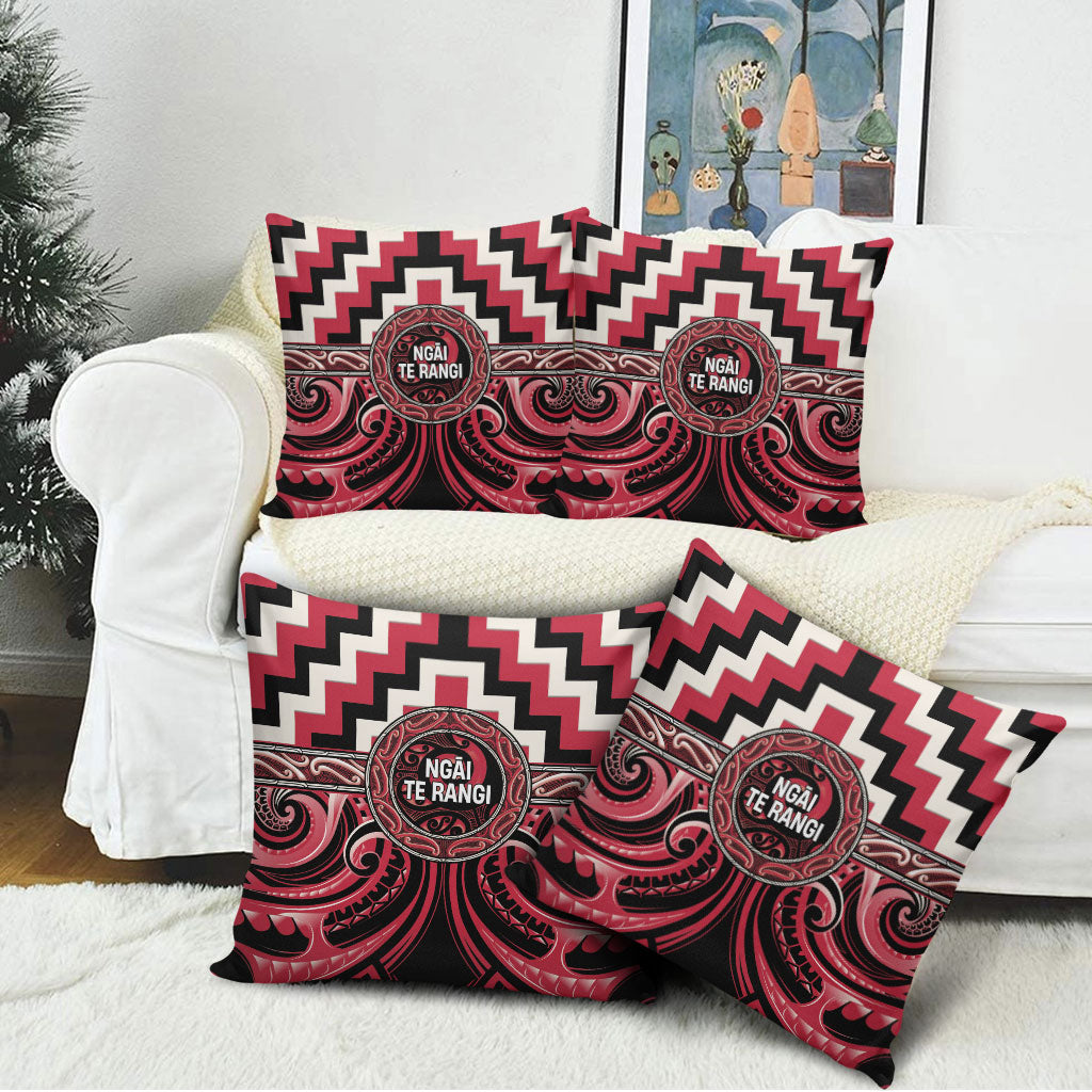 Aotearoa Ngai Te Rangi Pillow Cover Maori Iwi Poutama Puhoro Tattoo LT14 - Polynesian Pride