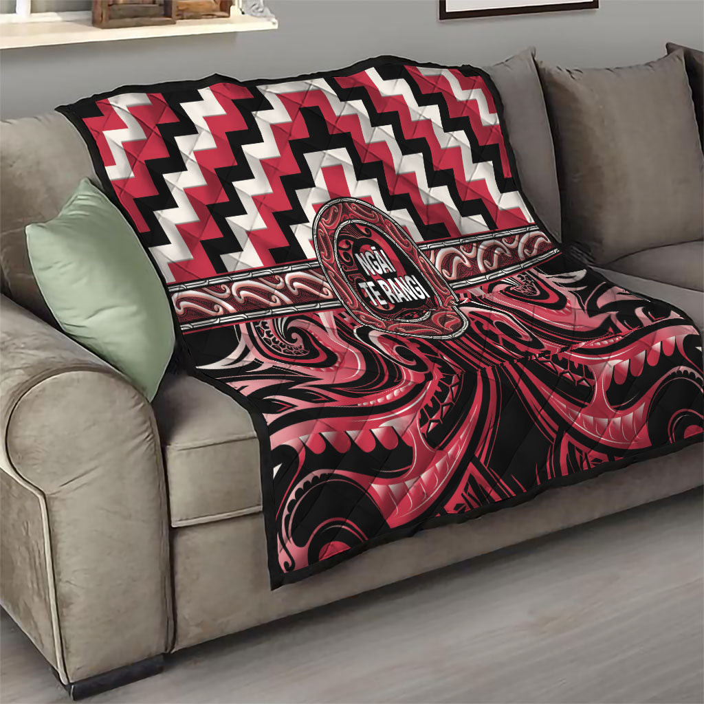 Aotearoa Ngai Te Rangi Quilt Maori Iwi Poutama Puhoro Tattoo LT14 - Polynesian Pride
