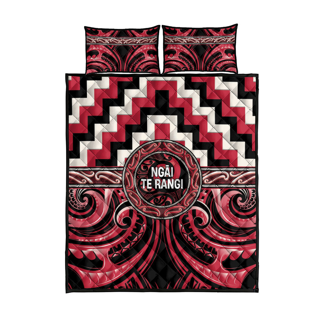Aotearoa Ngai Te Rangi Quilt Bed Set Maori Iwi Poutama Puhoro Tattoo LT14 - Polynesian Pride