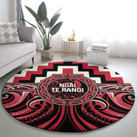 Aotearoa Ngai Te Rangi Round Carpet Maori Iwi Poutama Puhoro Tattoo LT14 - Polynesian Pride