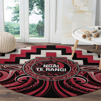 Aotearoa Ngai Te Rangi Round Carpet Maori Iwi Poutama Puhoro Tattoo LT14 - Polynesian Pride