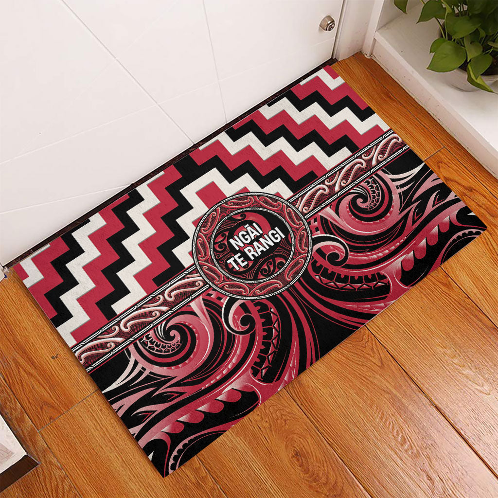 Aotearoa Ngai Te Rangi Rubber Doormat Maori Iwi Poutama Puhoro Tattoo LT14 - Polynesian Pride