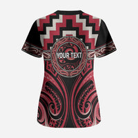 Aotearoa Ngai Te Rangi Personalised Scrub Top Maori Iwi Poutama Puhoro Tattoo LT14 - Polynesian Pride