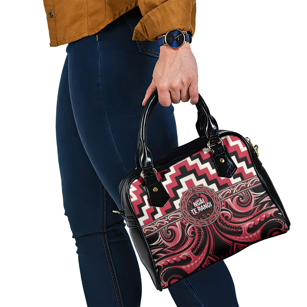 Aotearoa Ngai Te Rangi Shoulder Handbag Maori Iwi Poutama Puhoro Tattoo LT14 - Polynesian Pride