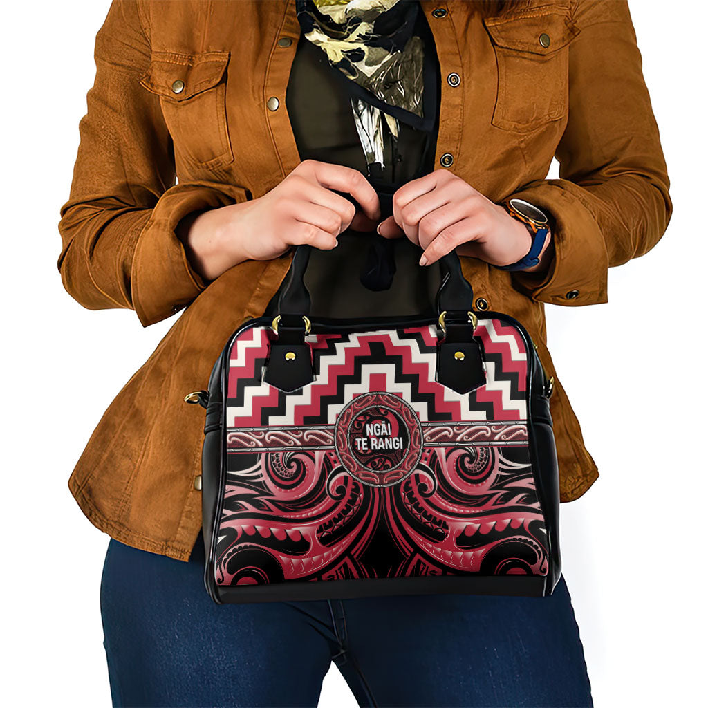 Aotearoa Ngai Te Rangi Shoulder Handbag Maori Iwi Poutama Puhoro Tattoo LT14 - Polynesian Pride