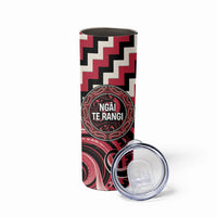 Aotearoa Ngai Te Rangi Personalised Skinny Tumbler Maori Iwi Poutama Puhoro Tattoo LT14 - Polynesian Pride