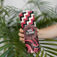 Aotearoa Ngai Te Rangi Personalised Skinny Tumbler Maori Iwi Poutama Puhoro Tattoo LT14 - Polynesian Pride