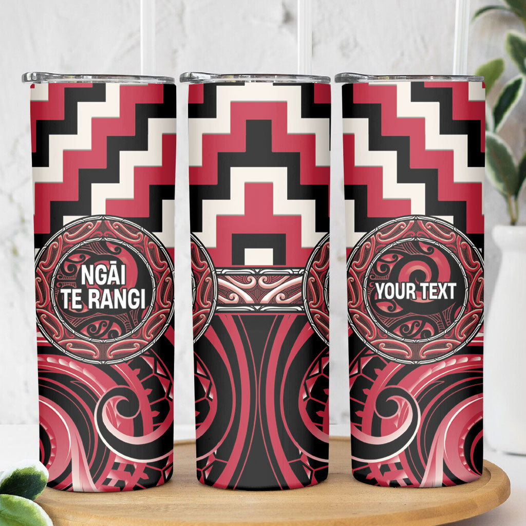 Aotearoa Ngai Te Rangi Personalised Skinny Tumbler Maori Iwi Poutama Puhoro Tattoo LT14 - Polynesian Pride
