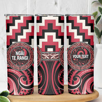Aotearoa Ngai Te Rangi Personalised Skinny Tumbler Maori Iwi Poutama Puhoro Tattoo LT14 - Polynesian Pride