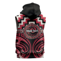 Aotearoa Ngai Te Rangi Personalised Sleeveless Zip Hoodie Maori Iwi Poutama Puhoro Tattoo LT14 - Polynesian Pride