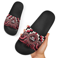 Aotearoa Ngai Te Rangi Slide Sandals Maori Iwi Poutama Puhoro Tattoo LT14 - Polynesian Pride
