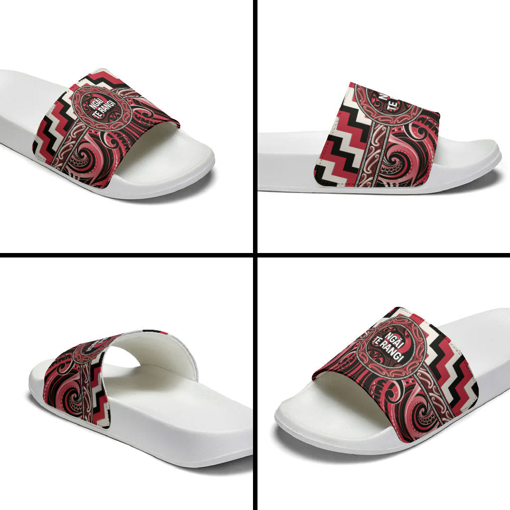Aotearoa Ngai Te Rangi Slide Sandals Maori Iwi Poutama Puhoro Tattoo LT14 - Polynesian Pride