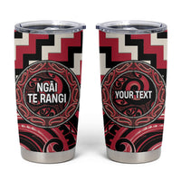 Aotearoa Ngai Te Rangi Personalised Tumbler Cup Maori Iwi Poutama Puhoro Tattoo LT14 Red - Polynesian Pride