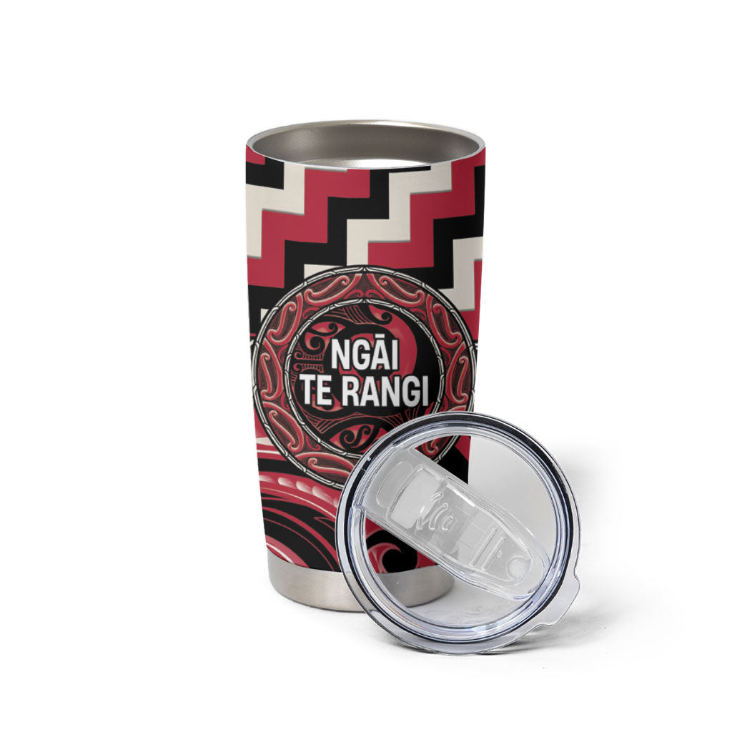 Aotearoa Ngai Te Rangi Personalised Tumbler Cup Maori Iwi Poutama Puhoro Tattoo LT14 - Polynesian Pride