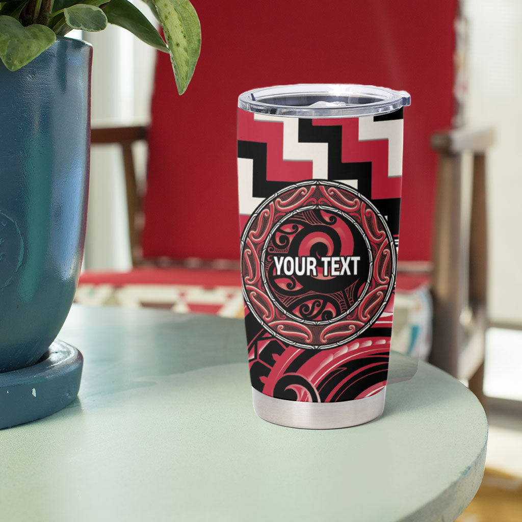 Aotearoa Ngai Te Rangi Personalised Tumbler Cup Maori Iwi Poutama Puhoro Tattoo LT14 - Polynesian Pride