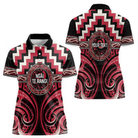 Aotearoa Ngai Te Rangi Personalised Women Polo Shirt Maori Iwi Poutama Puhoro Tattoo LT14 - Polynesian Pride