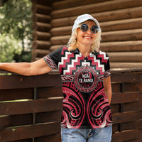 Aotearoa Ngai Te Rangi Personalised Women Polo Shirt Maori Iwi Poutama Puhoro Tattoo LT14 - Polynesian Pride