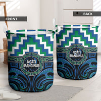 Aotearoa Ngati Ranginui Laundry Basket Maori Iwi Poutama Puhoro Tattoo LT14 - Polynesian Pride