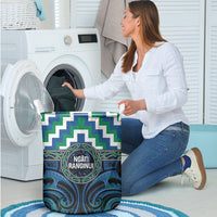 Aotearoa Ngati Ranginui Laundry Basket Maori Iwi Poutama Puhoro Tattoo LT14 - Polynesian Pride