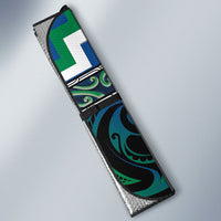 Aotearoa Ngati Ranginui Auto Sun Shade Maori Iwi Poutama Puhoro Tattoo LT14 - Polynesian Pride
