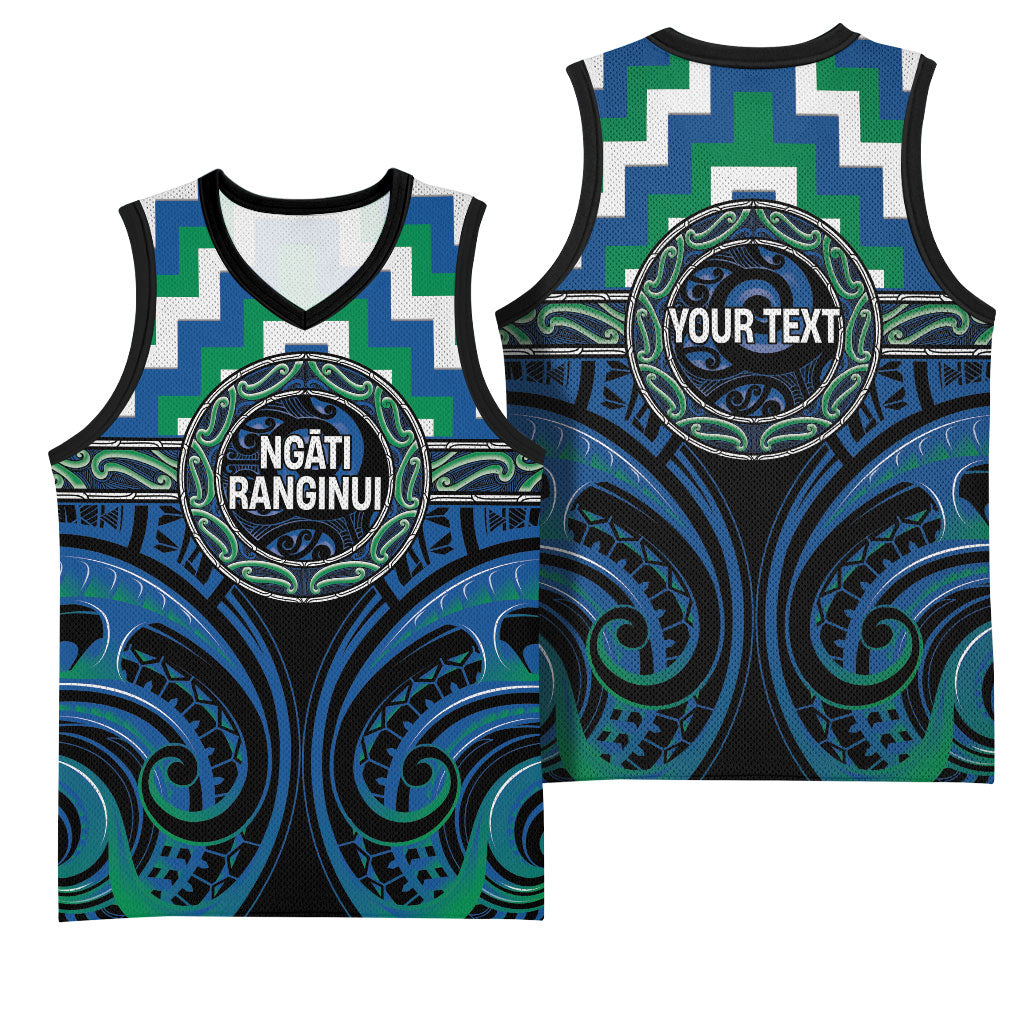 Aotearoa Ngati Ranginui Personalised Basketball Jersey Maori Iwi Poutama Puhoro Tattoo LT14 - Polynesian Pride