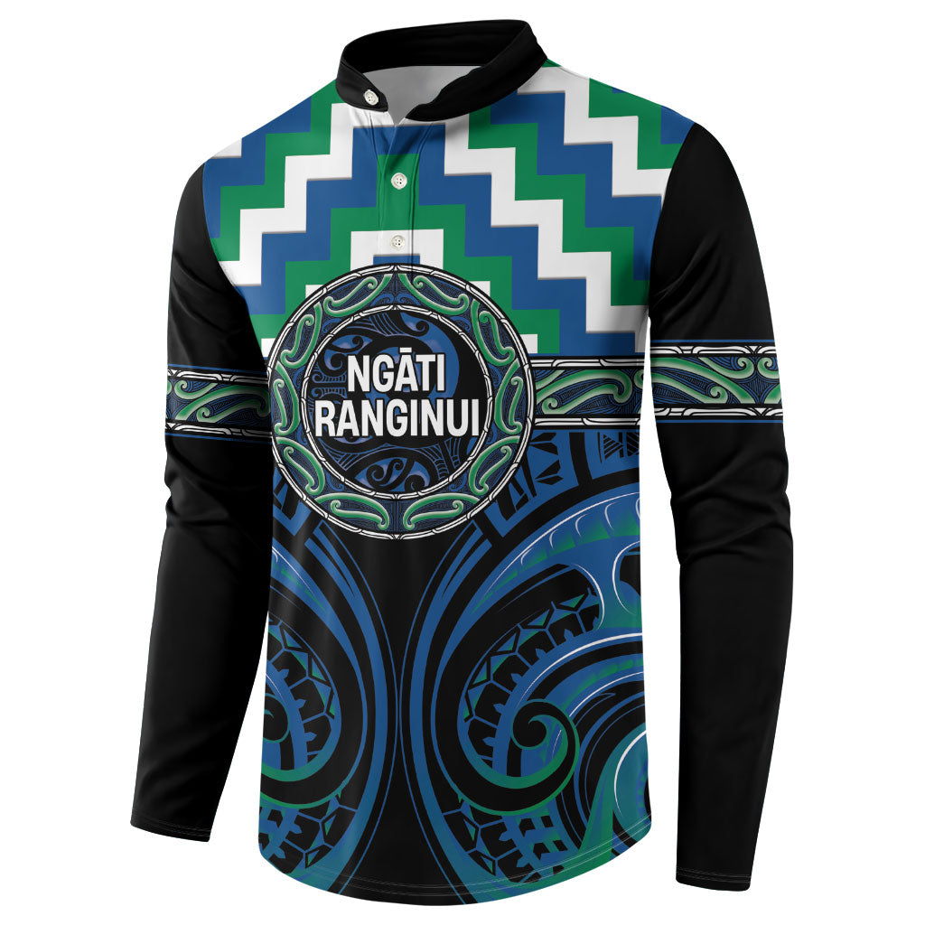 Aotearoa Ngati Ranginui Personalised Button Sweatshirt Maori Iwi Poutama Puhoro Tattoo LT14 - Polynesian Pride