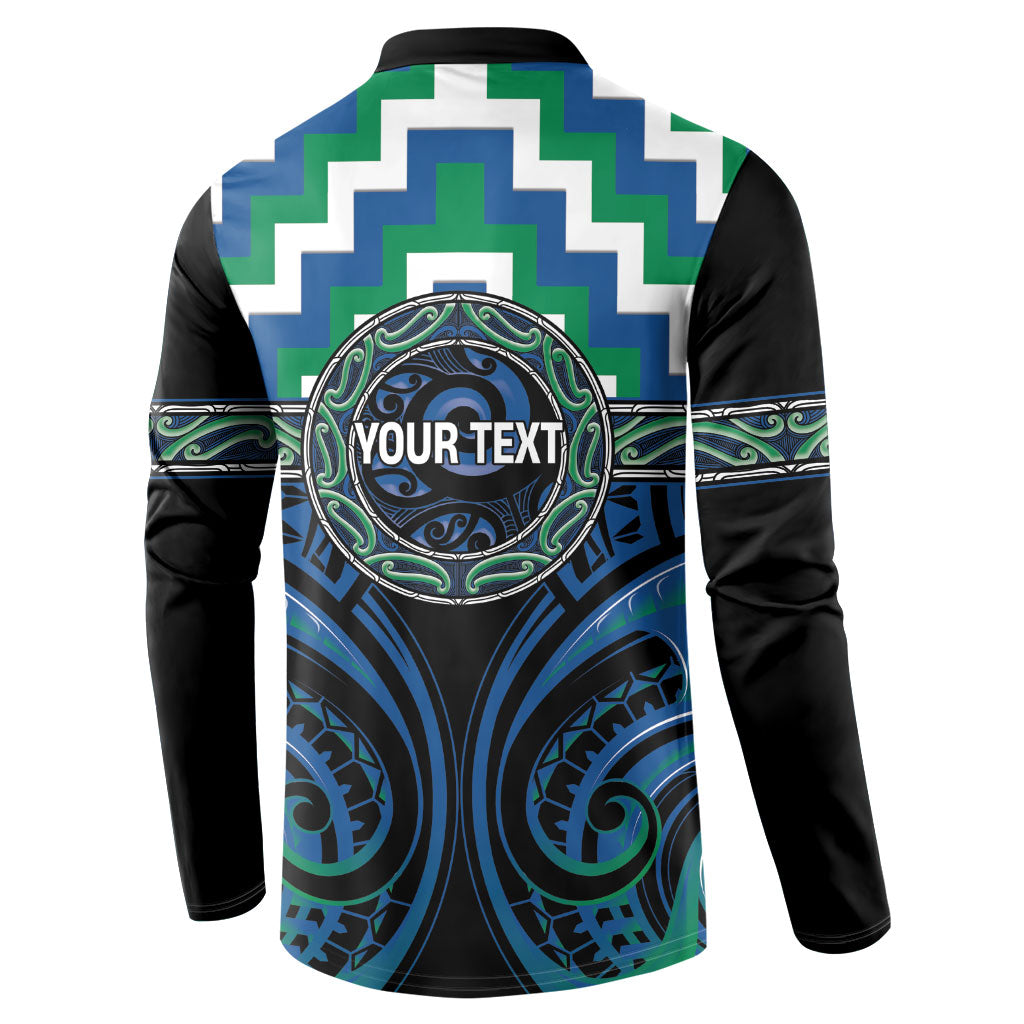 Aotearoa Ngati Ranginui Personalised Button Sweatshirt Maori Iwi Poutama Puhoro Tattoo LT14 - Polynesian Pride