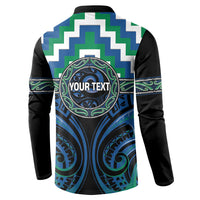 Aotearoa Ngati Ranginui Personalised Button Sweatshirt Maori Iwi Poutama Puhoro Tattoo LT14 - Polynesian Pride