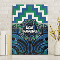 Aotearoa Ngati Ranginui Canvas Wall Art Maori Iwi Poutama Puhoro Tattoo LT14 Without Frame Green - Polynesian Pride