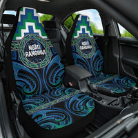 Aotearoa Ngati Ranginui Car Seat Cover Maori Iwi Poutama Puhoro Tattoo LT14 One Size Green - Polynesian Pride