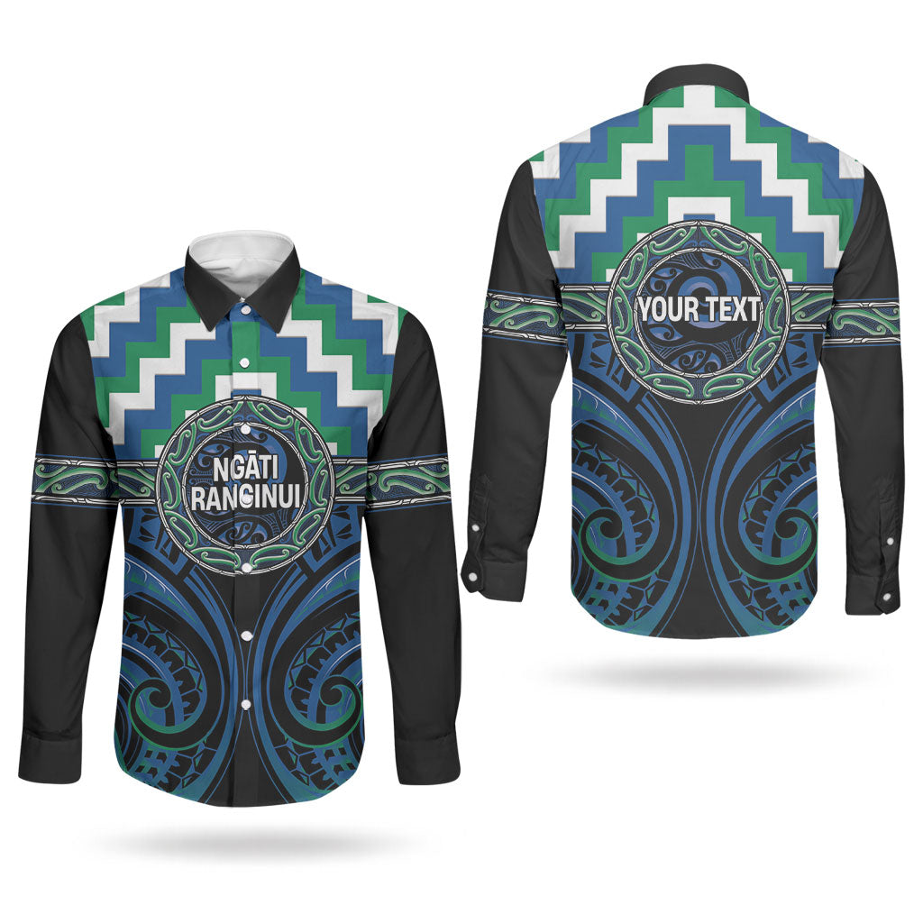 Aotearoa Ngati Ranginui Personalised Couples Matching Off Shoulder Maxi Dress and Long Sleeve Button Shirt Maori Iwi Poutama Puhoro Tattoo LT14 - Polynesian Pride