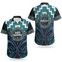 Aotearoa Ngati Ranginui Personalised Couples Matching Puletasi and Hawaiian Shirt Maori Iwi Poutama Puhoro Tattoo LT14 - Polynesian Pride