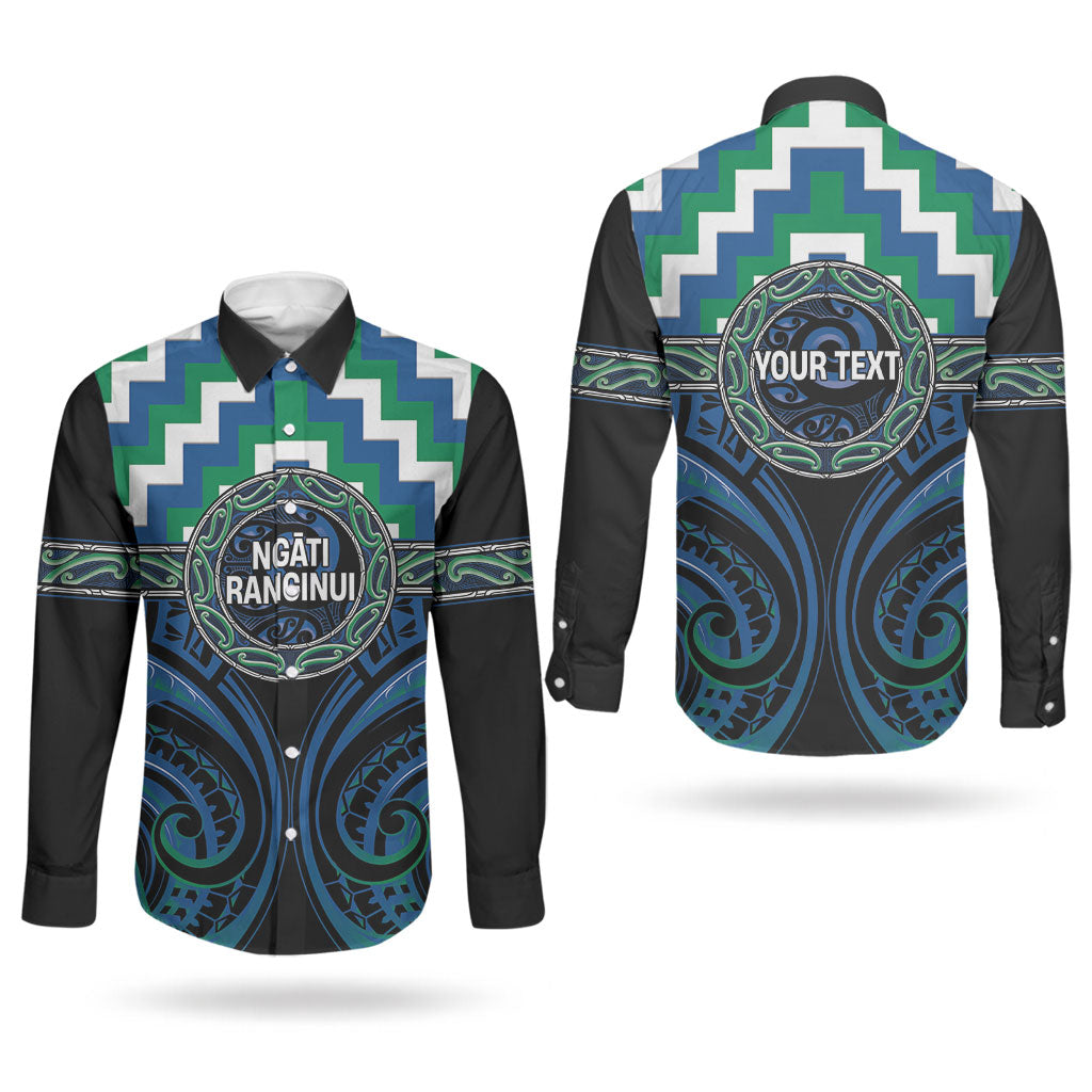 Aotearoa Ngati Ranginui Personalised Couples Matching Short Sleeve Bodycon Dress and Long Sleeve Button Shirt Maori Iwi Poutama Puhoro Tattoo LT14 - Polynesian Pride