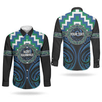 Aotearoa Ngati Ranginui Personalised Couples Matching Short Sleeve Bodycon Dress and Long Sleeve Button Shirt Maori Iwi Poutama Puhoro Tattoo LT14 - Polynesian Pride