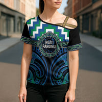 Aotearoa Ngati Ranginui Personalised Cross Shoulder Shirt Maori Iwi Poutama Puhoro Tattoo LT14 - Polynesian Pride