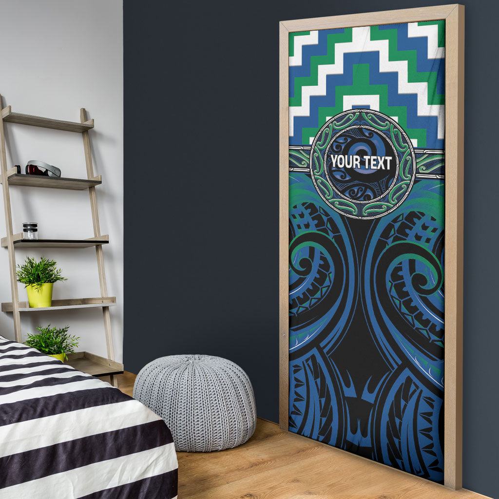 Aotearoa Ngati Ranginui Personalised Door Cover Maori Iwi Poutama Puhoro Tattoo LT14 - Polynesian Pride