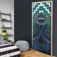 Aotearoa Ngati Ranginui Personalised Door Cover Maori Iwi Poutama Puhoro Tattoo LT14 - Polynesian Pride