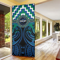 Aotearoa Ngati Ranginui Personalised Door Cover Maori Iwi Poutama Puhoro Tattoo LT14 - Polynesian Pride