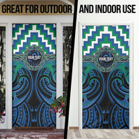 Aotearoa Ngati Ranginui Personalised Door Cover Maori Iwi Poutama Puhoro Tattoo LT14 - Polynesian Pride