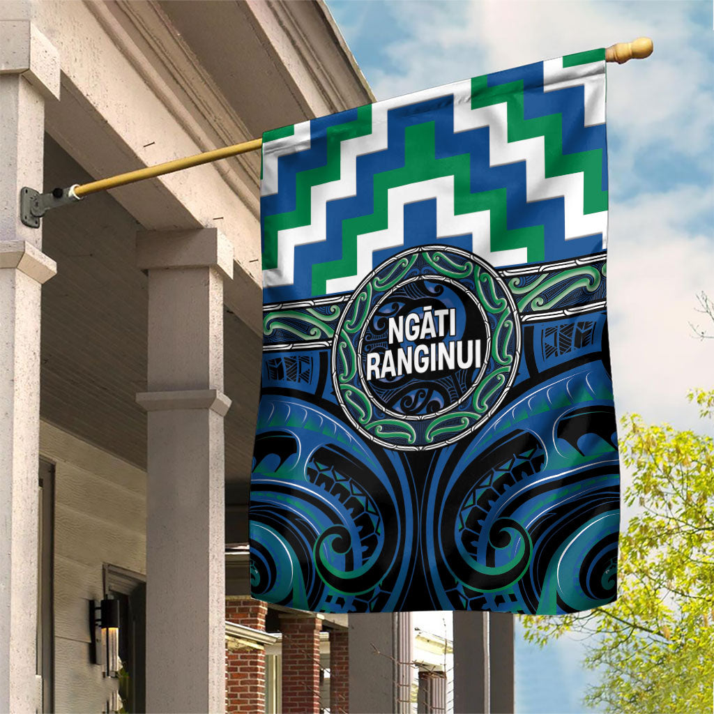Aotearoa Ngati Ranginui Garden Flag Maori Iwi Poutama Puhoro Tattoo LT14 House Flag Green - Polynesian Pride
