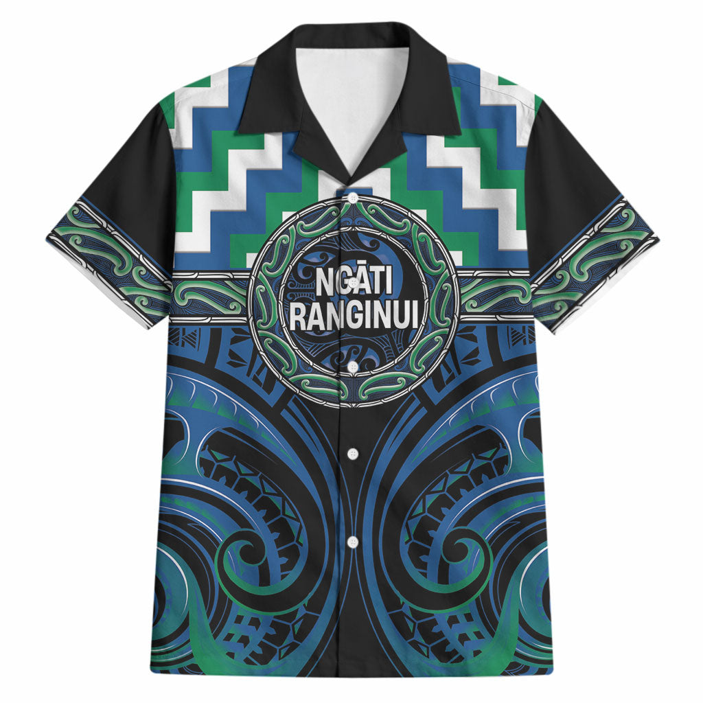 Aotearoa Ngati Ranginui Personalised Hawaiian Shirt Maori Iwi Poutama Puhoro Tattoo LT14 Green - Polynesian Pride