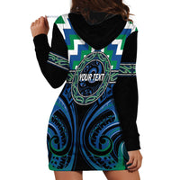 Aotearoa Ngati Ranginui Personalised Hoodie Dress Maori Iwi Poutama Puhoro Tattoo LT14 - Polynesian Pride
