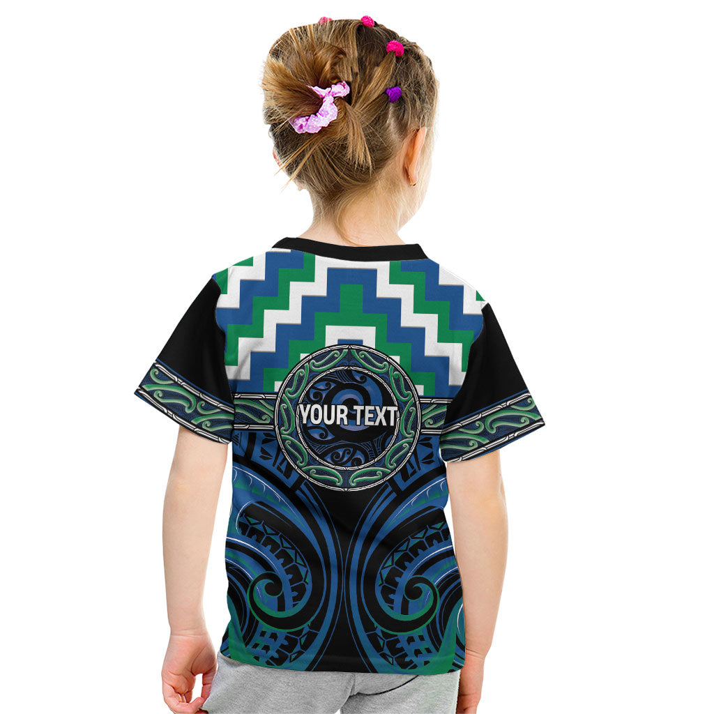 Aotearoa Ngati Ranginui Personalised Kid T Shirt Maori Iwi Poutama Puhoro Tattoo LT14 - Polynesian Pride