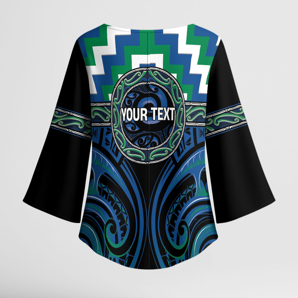 Aotearoa Ngati Ranginui Personalised Kimono Sleeve Blouse Maori Iwi Poutama Puhoro Tattoo LT14 - Polynesian Pride