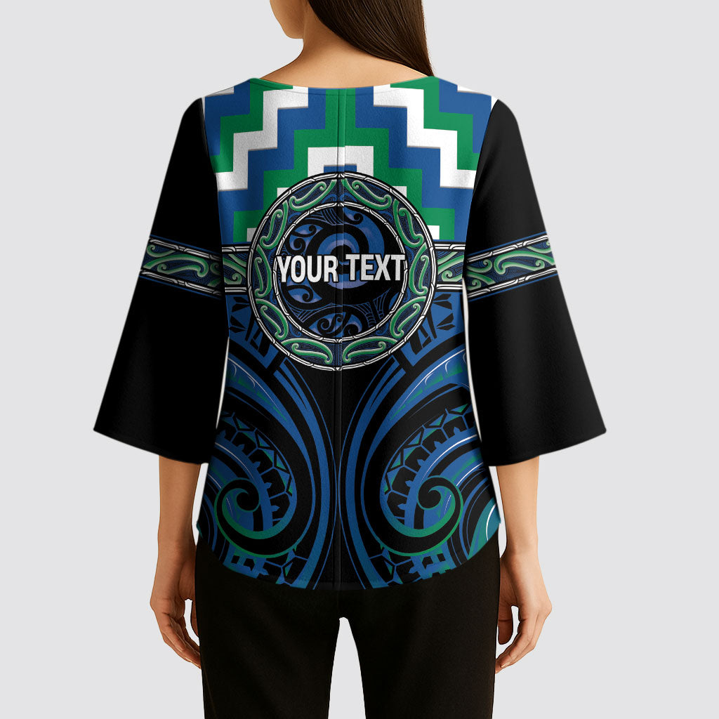 Aotearoa Ngati Ranginui Personalised Kimono Sleeve Blouse Maori Iwi Poutama Puhoro Tattoo LT14 - Polynesian Pride